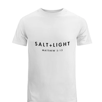 Salt And Light Swea Tee, Christian Clothing T-shirt,  Matthew 5:13  Men's Fashion Cotton Crew T-Shirt