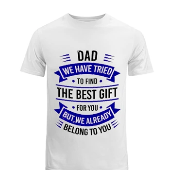 Funny Fathers Day Clipart Tee, Daughter Son Wife for Daddy Design T-shirt,  Dad Graphic gift Men's Fashion Cotton Crew T-Shirt