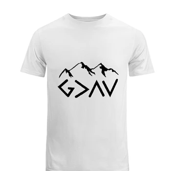 God Is Greater Tee, Christian T-shirt, God For Women shirt, God For Men tshirt,  God Is Greater Than The Highs And Lows Men's Fashion Cotton Crew T-Shirt