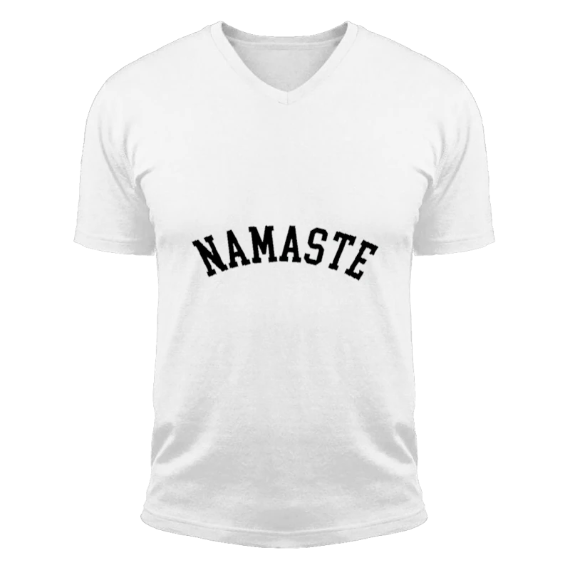 Ladies yoga, Namaste fitness pilates comfortable soft gym workout gift idea-White - Unisex Fashion Short Sleeve V-Neck T-Shirt