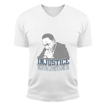 Martin Luther king Jr Unisex Fashion Short Sleeve V-Neck T-Shirt