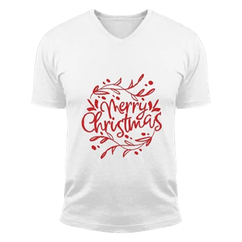 Christmas clipart Tee, Merry Christmas Design T-shirt, Merry xmas graphic Shirt, Matching Christmas Unisex Fashion Short Sleeve V-Neck T-Shirt