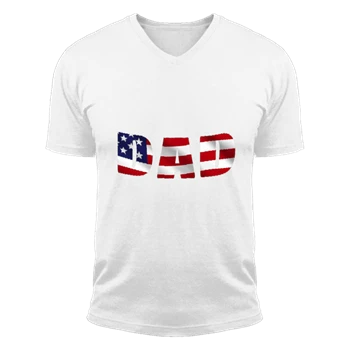 Copy of 4th of July Tee, American Dad T-shirt, 4th of July Dad Shirt, Freedom Tee, Fourth Of July T-shirt, Patriotic Shirt,  Independence Day Unisex Fashion Short Sleeve V-Neck T-Shirt