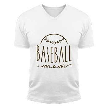 Baseball Mom Design Tee, Baseball Graphic T-shirt, Silhouette Shirt,  Baseball Mom Cool Unisex Fashion Short Sleeve V-Neck T-Shirt