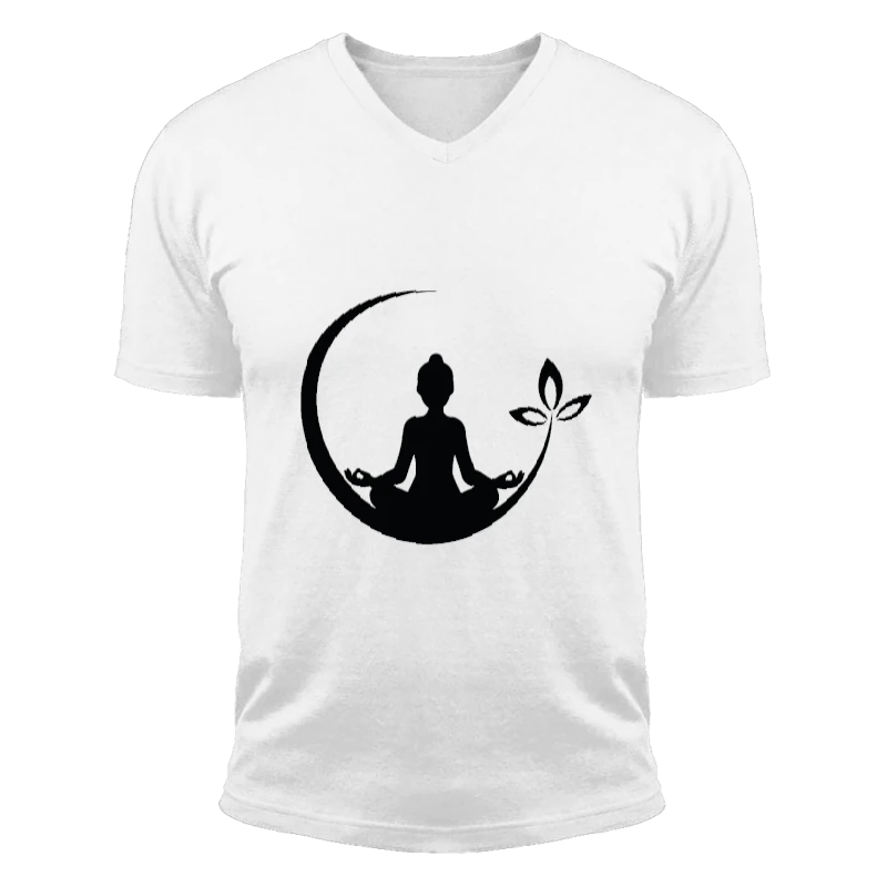 Yoga, Namaste, Gift for Yogi, Yoga Lover, Meditation, Yoga, Yoga, Women Yoga-White - Unisex Fashion Short Sleeve V-Neck T-Shirt