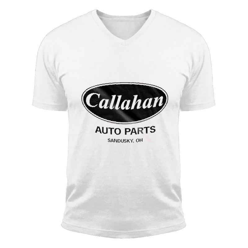 Funny Callahan Auto, Cool Humor Graphic Saying Sarcasm-White - Unisex Fashion Short Sleeve V-Neck T-Shirt