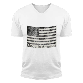 Made in America Tee, Funny 4th of July Independence Day T-shirt,  Party Graphic  Unisex Fashion Short Sleeve V-Neck T-Shirt