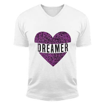 Dreamer heart Unisex Fashion Short Sleeve V-Neck T-Shirt