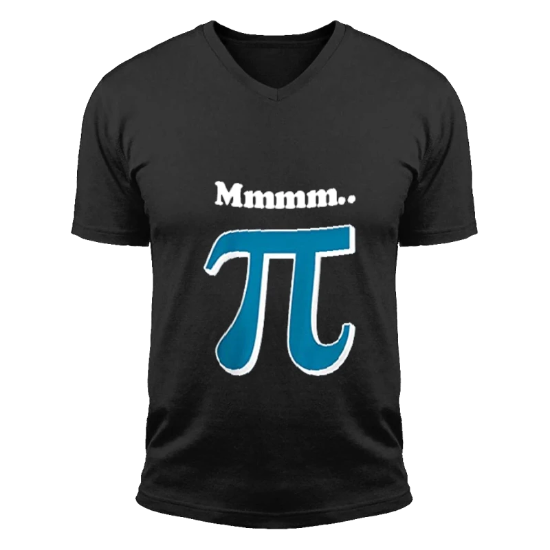 Funny PI Number ,PI number clipart, Funny math design- - Unisex Fashion Short Sleeve V-Neck T-Shirt