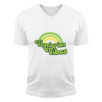 Vegetable Vibes Tee, Vegetarian T-shirt, Animal Lover Shirt, Animal Activist Tee, Vegan T-shirt, Vegetarian Gift Shirt,  Funny Vegetarian Unisex Fashion Short Sleeve V-Neck T-Shirt
