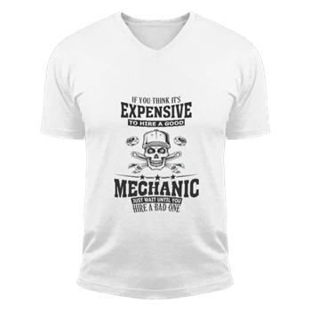 Mechanic clipart Tee, Expensive Mechanic design T-shirt, Mechanic svg Shirt, Mens WorkFather Tee, Husband Design T-shirt,  Boyfriend Garage Gift Unisex Fashion Short Sleeve V-Neck T-Shirt