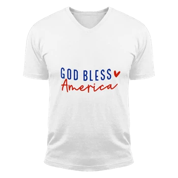 America Shirt Tee, 4th Of July Shirt T-shirt, Independence Day Shirt Shirt, God Bless America T shirt Tee,  Christian Shirts Unisex Fashion Short Sleeve V-Neck T-Shirt