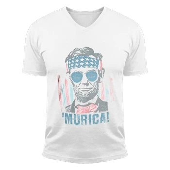 Murica Tee, Murika meme T-shirt,  America political art Unisex Fashion Short Sleeve V-Neck T-Shirt