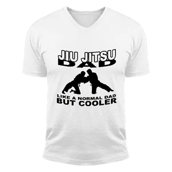 Jiu Jitsu Dad Design Tee, Novelty Martial Arts Design T-shirt,  Jitsu clipart Unisex Fashion Short Sleeve V-Neck T-Shirt