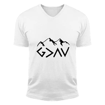 God Is Greater Tee, Christian T-shirt, God For Women Shirt, God For Men Tee,  God Is Greater Than The Highs And Lows Unisex Fashion Short Sleeve V-Neck T-Shirt