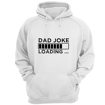Fathers Day Gifts. Birthday Gift For Dads. Dad Joke Loading Design Tee, BirthDay Dad Graphic T-shirt, Dad Design Gift Unisex Heavy Blend Hooded Sweatshirt