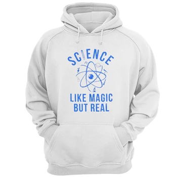 Science Like Magic But Real Tee,  Funny Nerdy Teacher Unisex Heavy Blend Hooded Sweatshirt