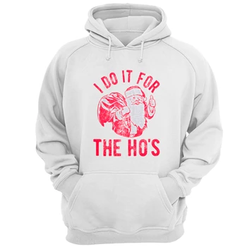 I do it for the ho Tee, christmas clipart T-shirt,  christmas design Unisex Heavy Blend Hooded Sweatshirt