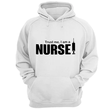 Trust me I'm A Nurse Design Tee,  Birthday Funny Rude Clipart Unisex Heavy Blend Hooded Sweatshirt