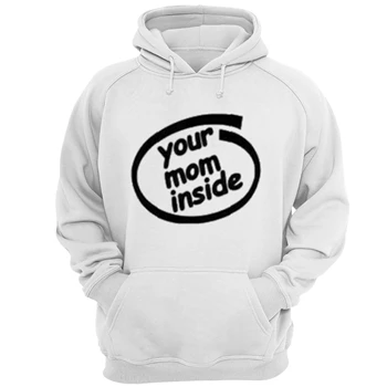 Your mom inside Tee, fun mom design T-shirt,  funny mom clipart Unisex Heavy Blend Hooded Sweatshirt