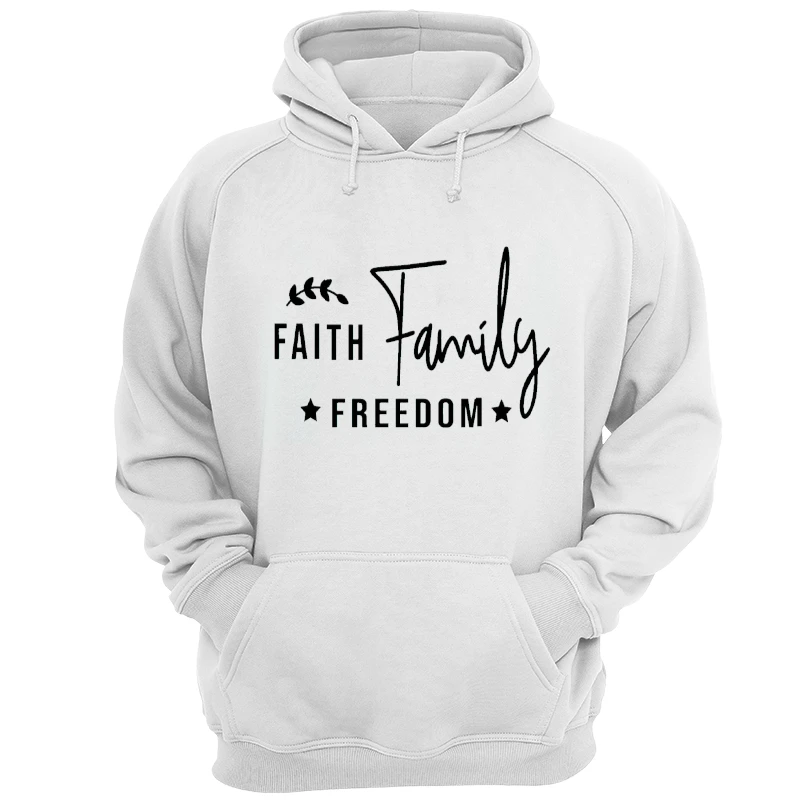 Faith Family Freedom, Happy 4th Of July, Independence Day, 4th of July Gift, Patriotic- - Unisex Heavy Blend Hooded Sweatshirt
