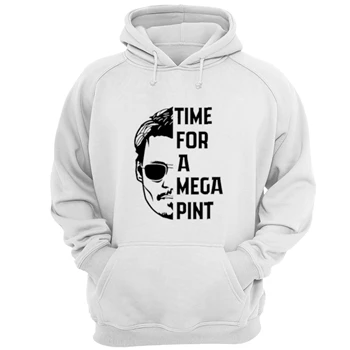 Time For a Mega Pint  / Johnny Depp / Justice for Johnny Depp / Sarcastic  / Wine Lover Unisex Heavy Blend Hooded Sweatshirt