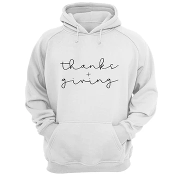 Thanks Plus Giving Tee, Thanks Giving T-shirt, Fall Shirt, Happy Thanksgiving Tee,  Cute Fall Unisex Heavy Blend Hooded Sweatshirt
