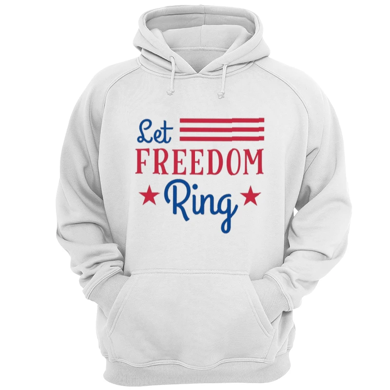 Let Freedom Ring, 4th Of July, Independence Day, Fourth Of July, American Flag, America Freedom- - Unisex Heavy Blend Hooded Sweatshirt