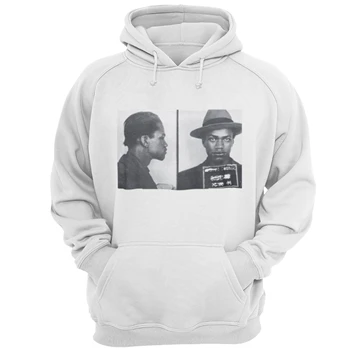 Malcolm X Mugshot Tee, Martin Luther King Black Activist Vintage Custom Print T-shirt, Homage Shirt,  Style Men Woman Unisex Heavy Blend Hooded Sweatshirt
