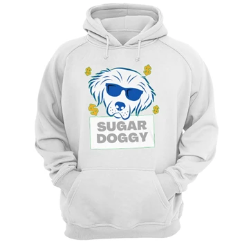 dog clipart Tee, Sugar Doggy design T-shirt,  Sweet Dog Graphic Unisex Heavy Blend Hooded Sweatshirt