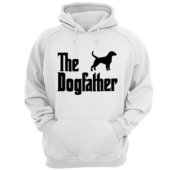The Dogfather Tee, Funny Animal Lover Dog T-shirt,  Lover Gift Design. Pet clipart Unisex Heavy Blend Hooded Sweatshirt