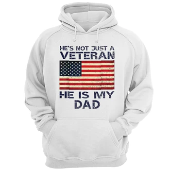 VETERAN He Is My DAD Tee,  American flag Veterans Day Gift Unisex Heavy Blend Hooded Sweatshirt