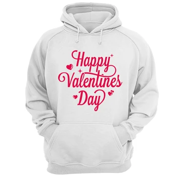 Happy valentine day Tee, Happy heart clipart T-shirt,  Valentine clipart design Unisex Heavy Blend Hooded Sweatshirt