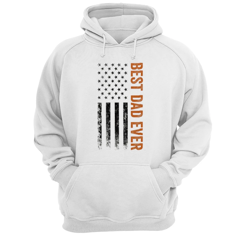 Father's day Best dad ever, US american flag father day design- - Unisex Heavy Blend Hooded Sweatshirt
