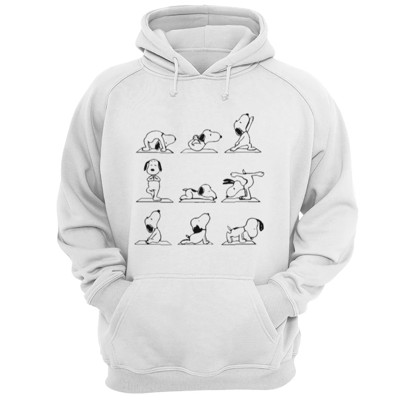 Yoga, Funny Yoga Dog, Cute Dog, Meditation, Namaste, Funny Namaste, Dog Lovers, Dog Gift- - Unisex Heavy Blend Hooded Sweatshirt