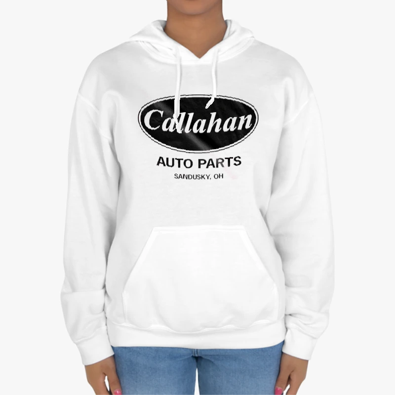 Funny Callahan Auto, Cool Humor Graphic Saying Sarcasm-White - Unisex Heavy Blend Hooded Sweatshirt