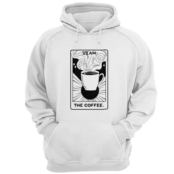 Crazy Dog Clipart Tee, Coffee Tarot Card. Funny Morning Cup T-shirt,  Fortune Teller Design Unisex Heavy Blend Hooded Sweatshirt