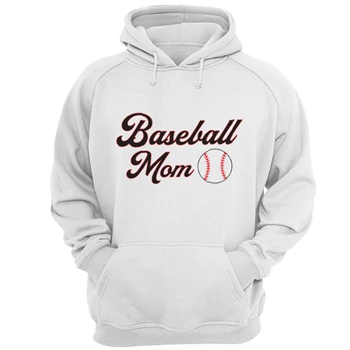 Baseball Mom Clipart Tee,  Game Day Mother's Day Mama Graphic Unisex Heavy Blend Hooded Sweatshirt