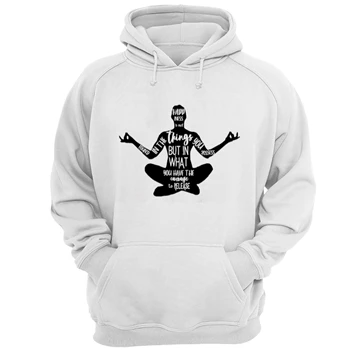 Happiness Is Not Found In The Things You Possess But In What You Have The Courage To Release Tee, Zen Spiritual T-shirt, Meditation Shirt,  Yoga Unisex Heavy Blend Hooded Sweatshirt