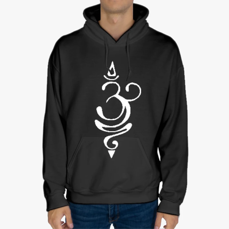 Om, Breath, Sanskrit, Zen, Yoga, Breath, Yogi Gift-Black - Unisex Heavy Blend Hooded Sweatshirt