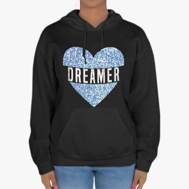 Dreamer heart-Black - Unisex Heavy Blend Hooded Sweatshirt