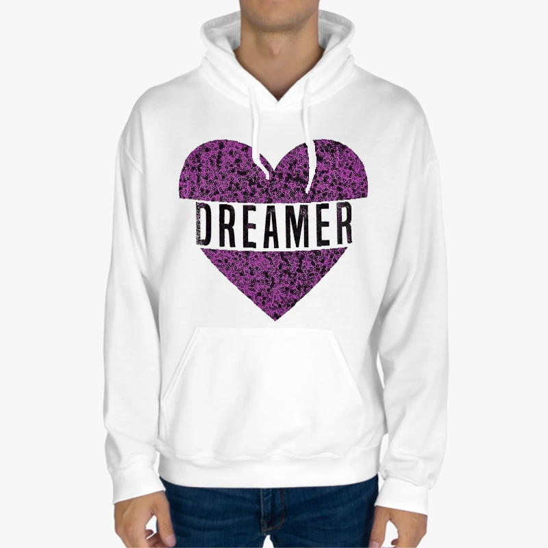 Dreamer heart-White - Unisex Heavy Blend Hooded Sweatshirt