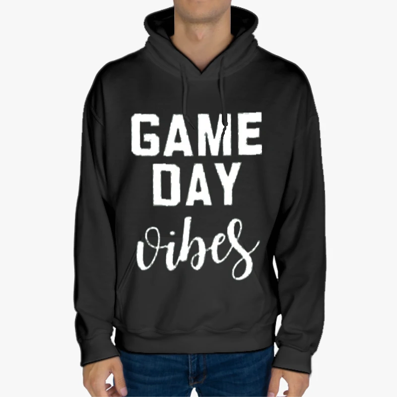Game Day Vibes, Football Mom, Baseball Mom, Cute Sunday Football, Sports Design, Sundays are for football-Black - Unisex Heavy Blend Hooded Sweatshirt