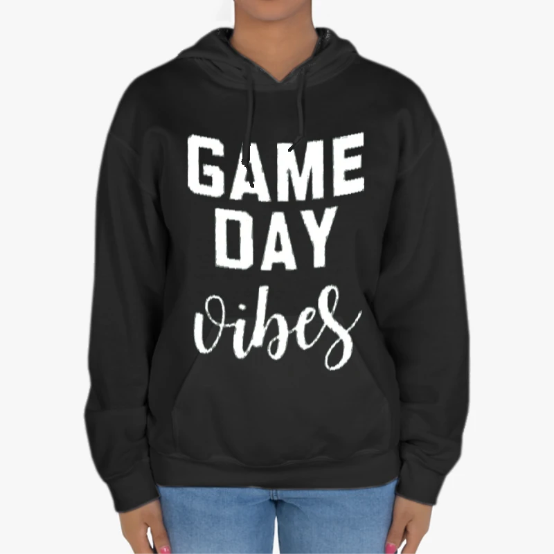 Game Day Vibes, Football Mom, Baseball Mom, Cute Sunday Football, Sports Design, Sundays are for football-Black - Unisex Heavy Blend Hooded Sweatshirt