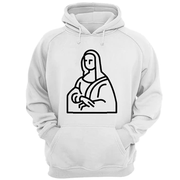 Mona Lisa Street Art Graffiti Tee, Mona Lisa Clipart T-shirt, Mona Lisa Graphic Unisex Heavy Blend Hooded Sweatshirt