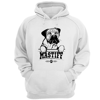 Mastiff Design Tee, Love Dogs T-shirt, Cute Puppy Shirt,  Dog Pet Unisex Heavy Blend Hooded Sweatshirt