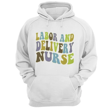 Labor and Delivery Nurse Design Tee, Delivery Nurse Clipart T-shirt, L&D Nurse Gift Shirt, Baby Nurse Tee, Nursing Design T-shirt,  Nursing School Gift Unisex Heavy Blend Hooded Sweatshirt