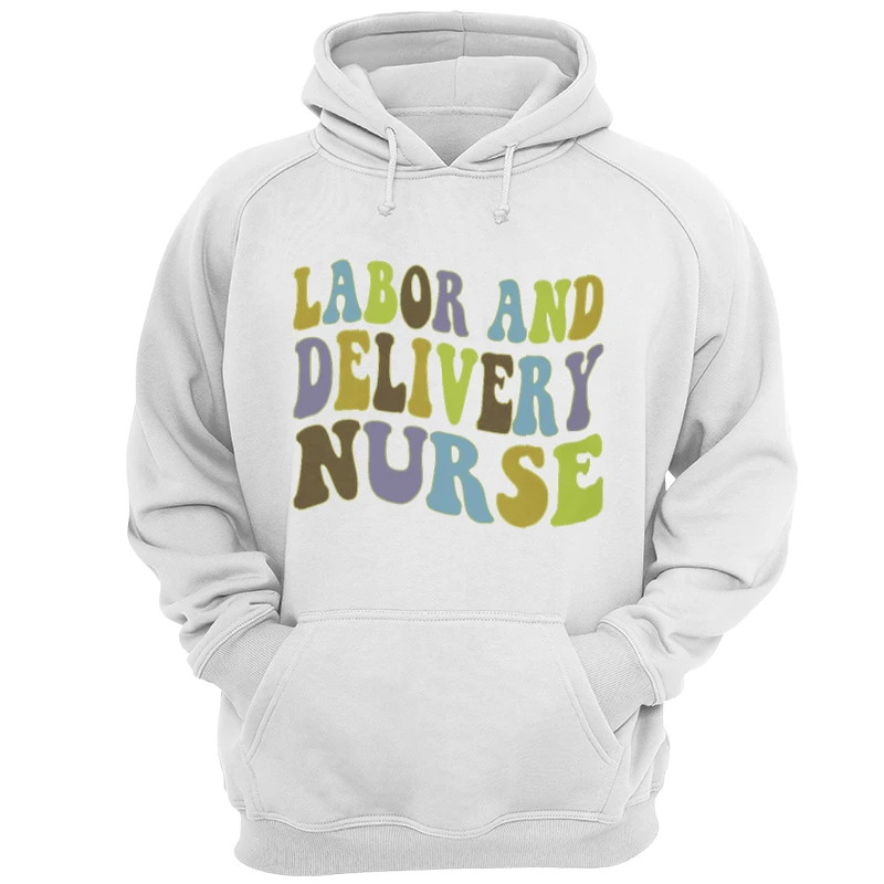 Labor and Delivery Nurse Design, Delivery Nurse Clipart, L&D Nurse Gift, Baby Nurse, Nursing Design, Nursing School Gift- - Unisex Heavy Blend Hooded Sweatshirt