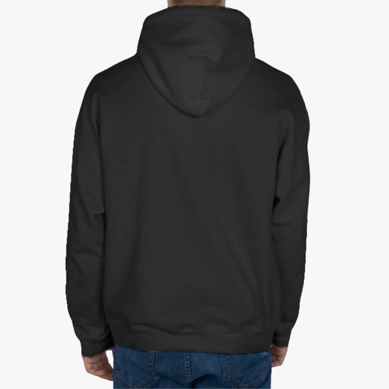 Aperture science Portal, Motif Printed Fun Design-Black - Unisex Heavy Blend Hooded Sweatshirt