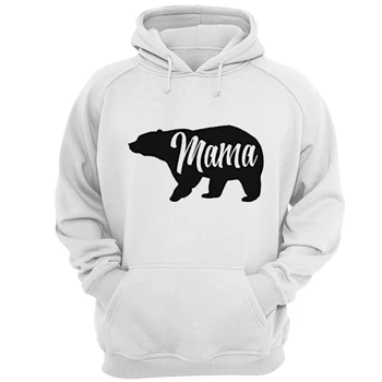 Mama Bear Clipart Tee, Cute Funny Best Mom of Boys Girls T-shirt,  Cool Mother Graphic Unisex Heavy Blend Hooded Sweatshirt